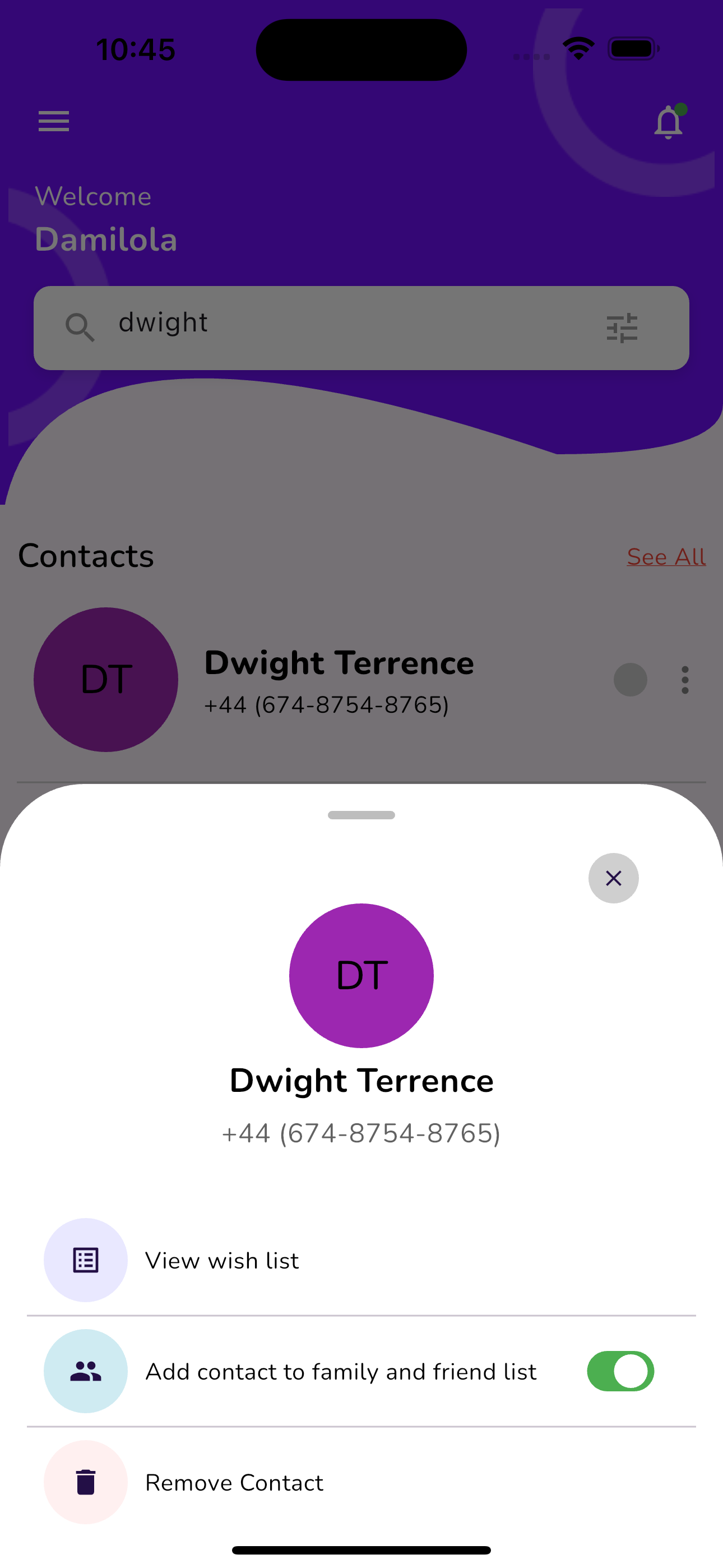 Contact project